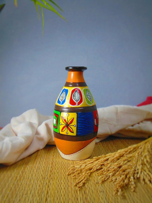 Terracotta Hand-Painted Vase