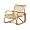 Handwoven Cane Lounge Chair