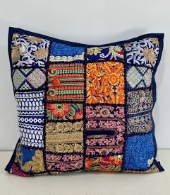 image (10) Kutch Embroidered Cushion Cover