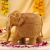 Hand-Carved Wooden Elephant Figurine 9