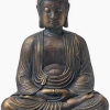 Stone Buddha Meditating Statue